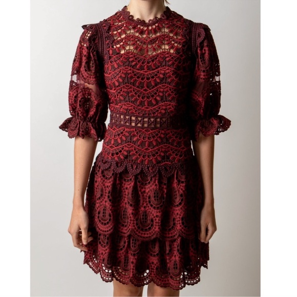 badgley mischka strapless lace cocktail dress Strapless Lace T Dress